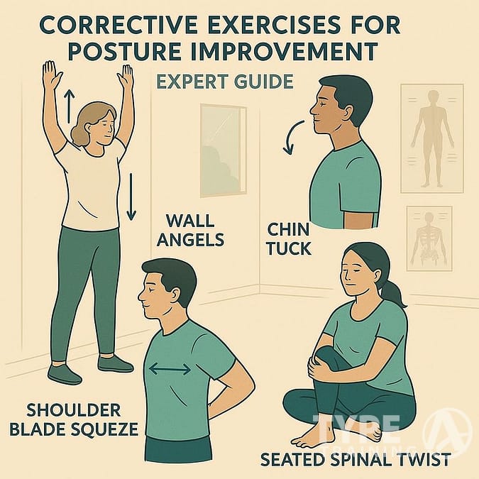 a poster of a group of people doing exercises
