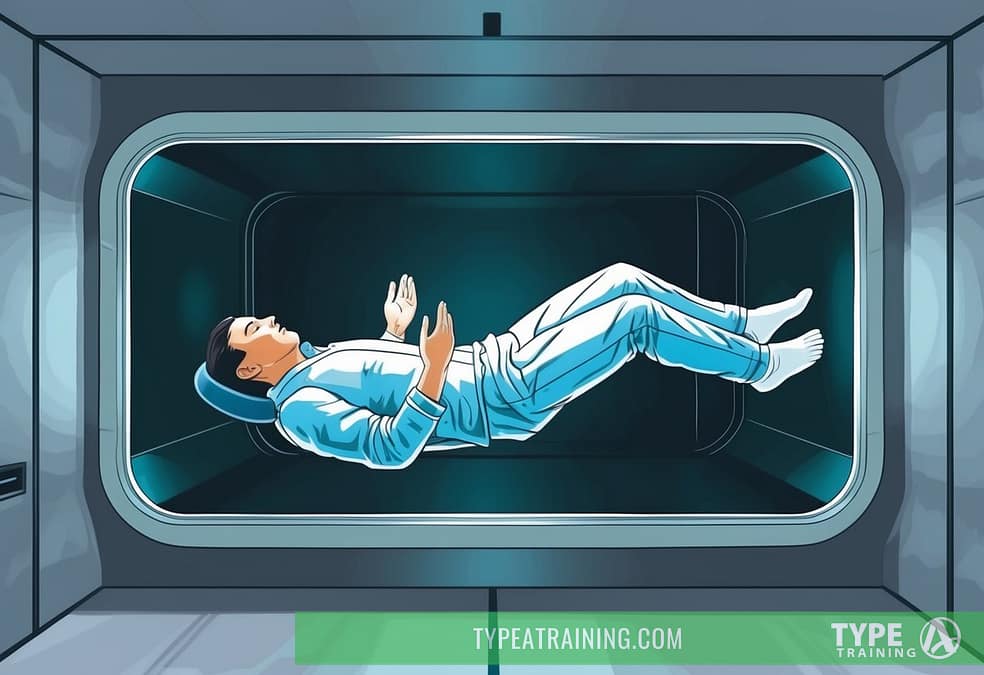 a man lying in a room