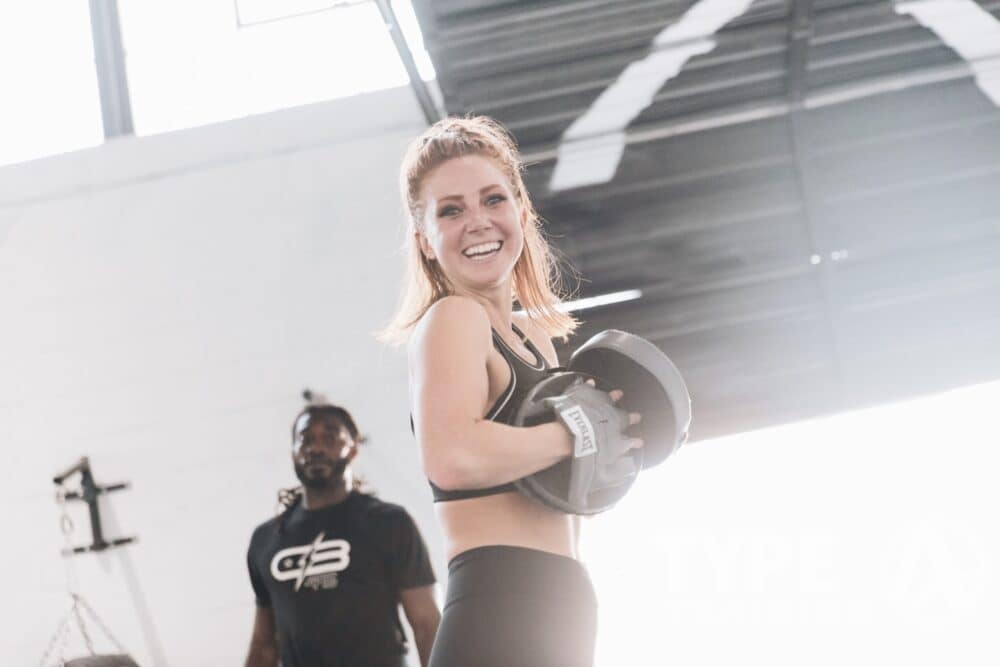 Personal Training boxing Certified personal trainer coaching a client in boxing