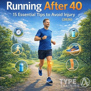 Runner over 40 outdoors demonstrating injury prevention techniques