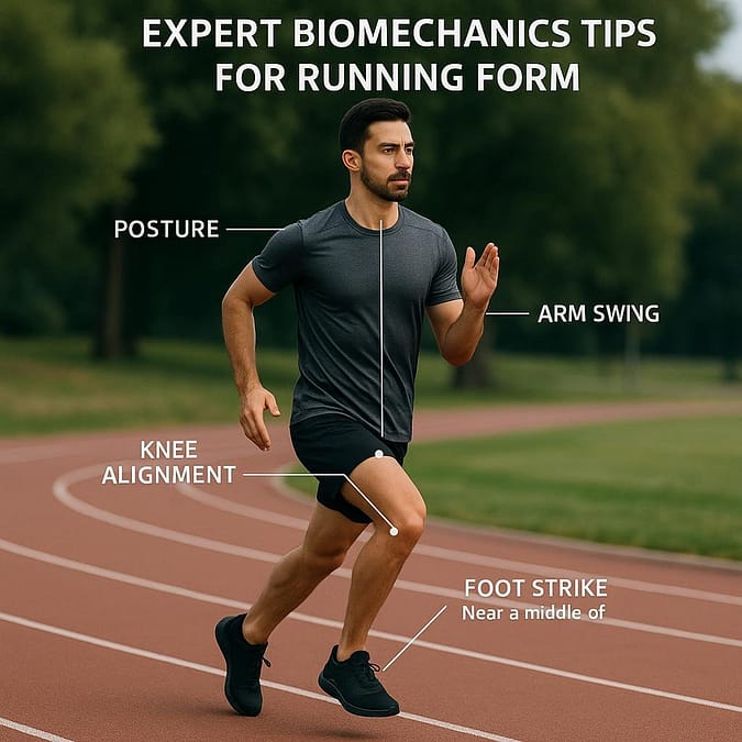 a man running on a track