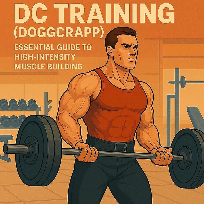 a cartoon of a man lifting weights
