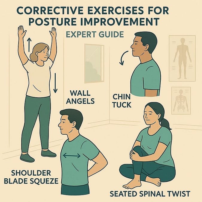 a poster of a group of people doing exercises