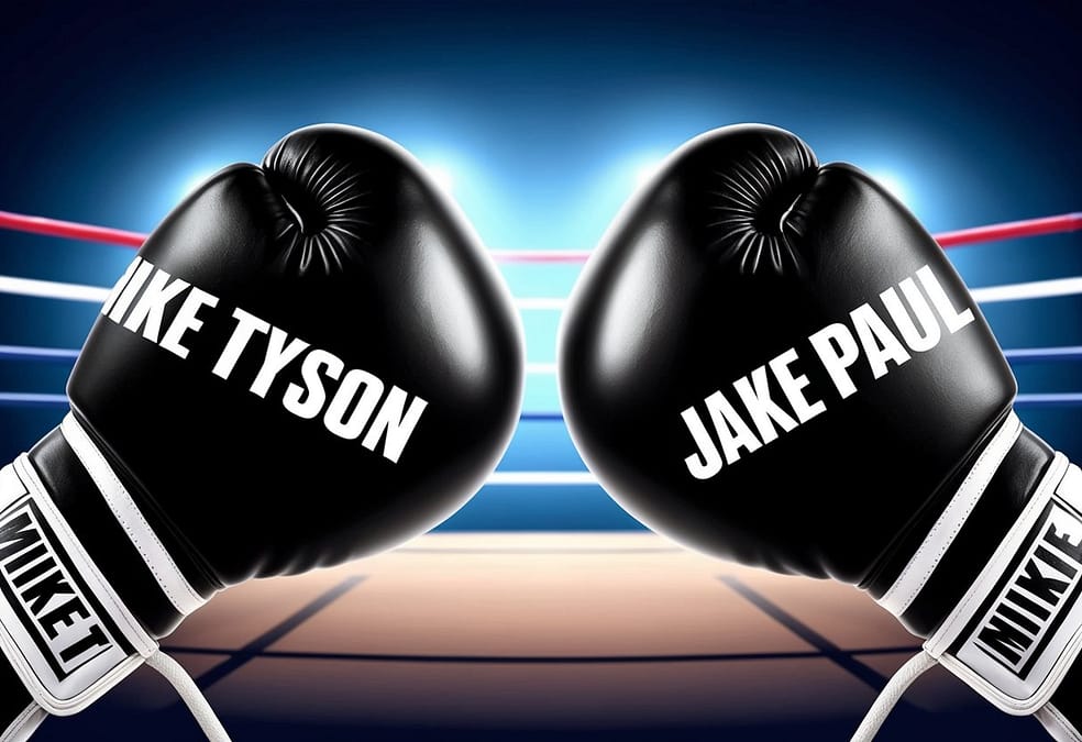 boxing gloves with white text on them