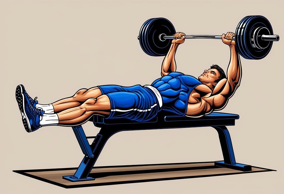 a cartoon of a man lifting a barbell