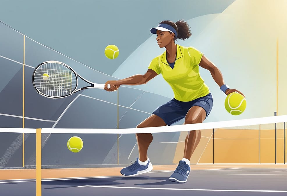 a woman playing tennis