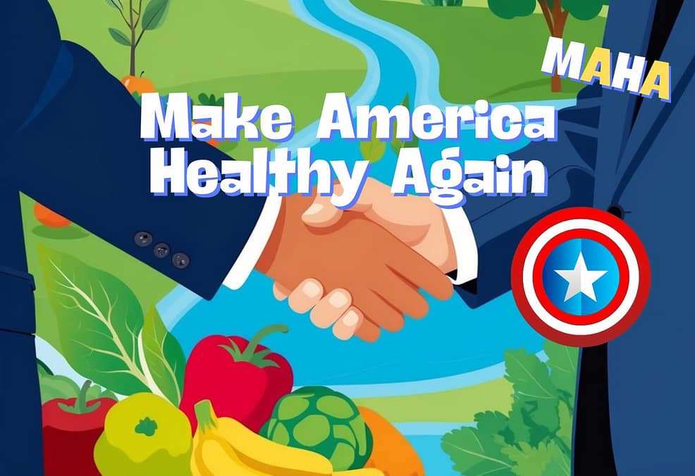 a handshake between two people to Make America Healthy Again