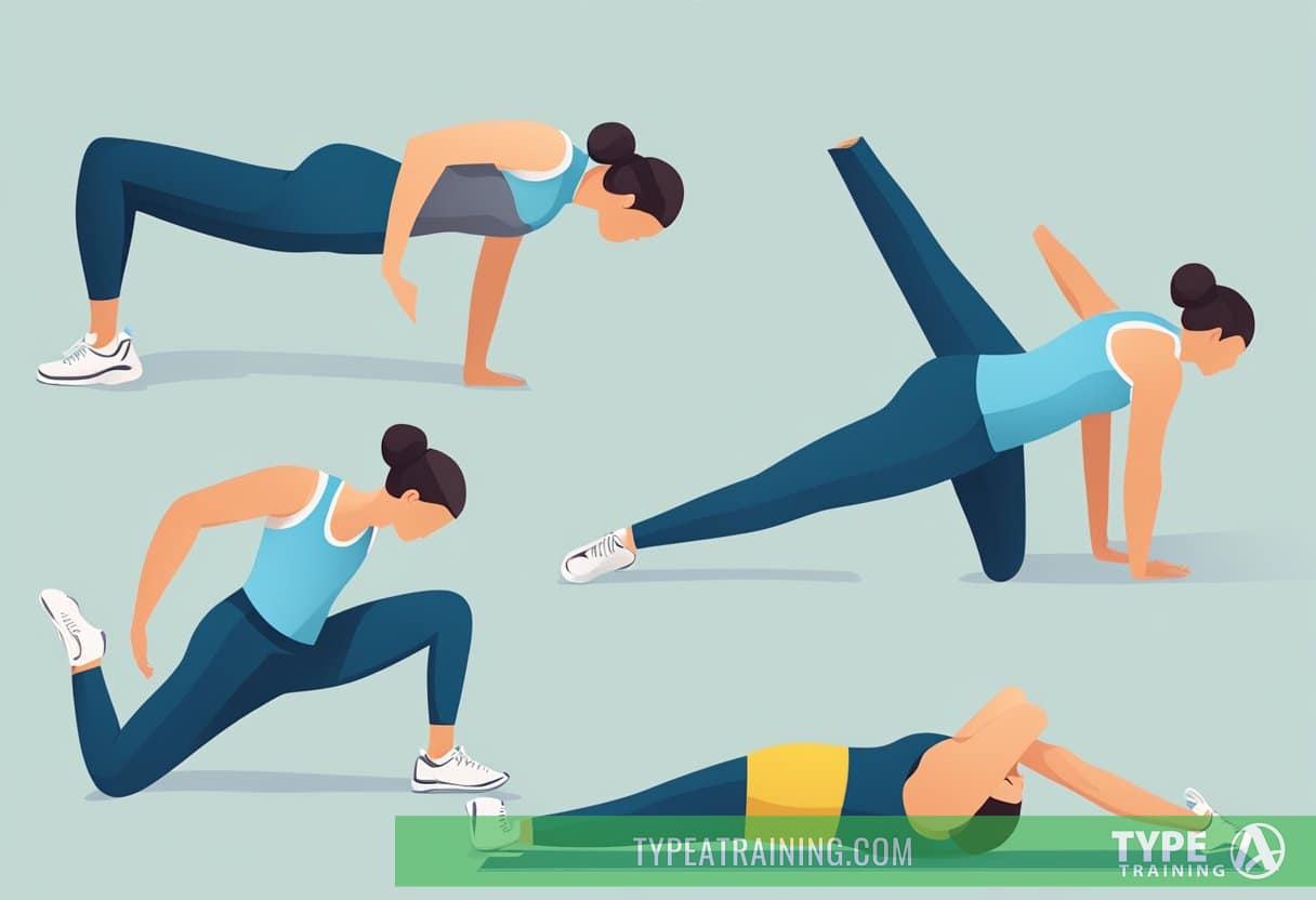 Various stretching methods shown with a question mark above them