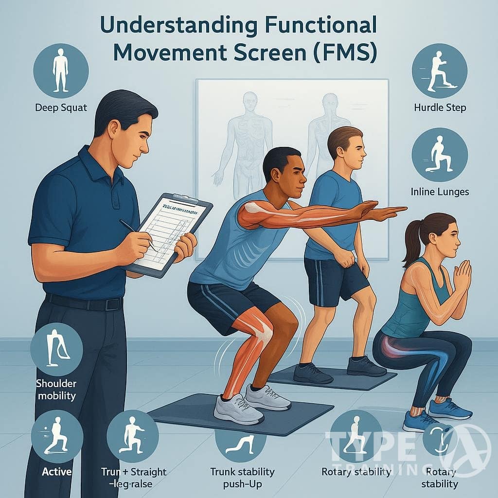 a group of people doing squats