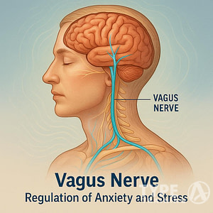 a side view of a man's head with a brain and veins