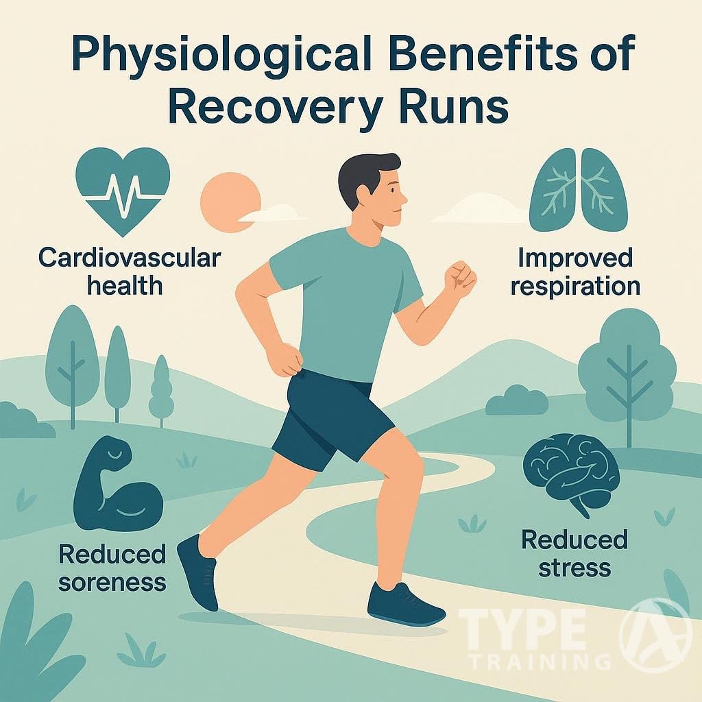 a man running in a field with text and images