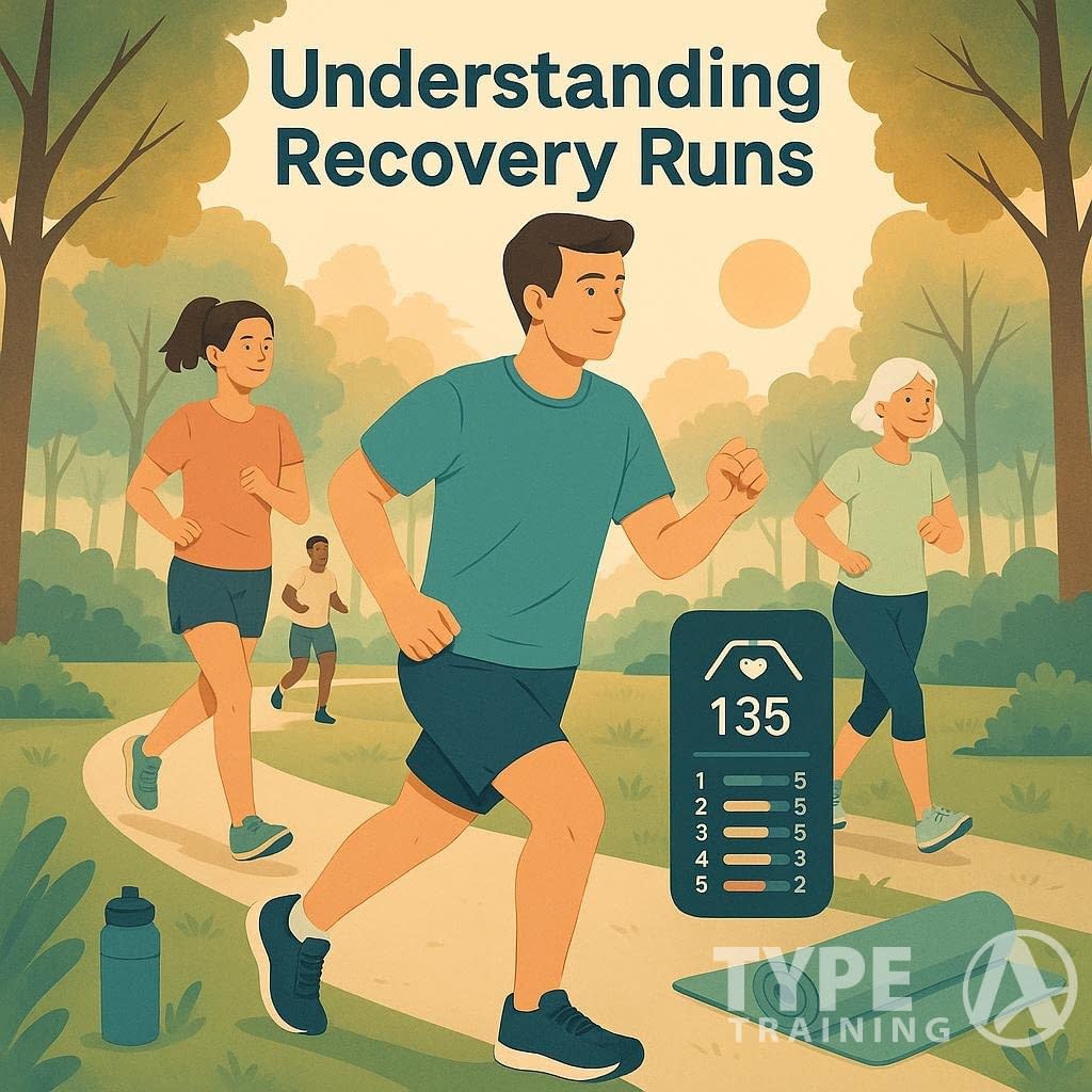 a group of people running in a park