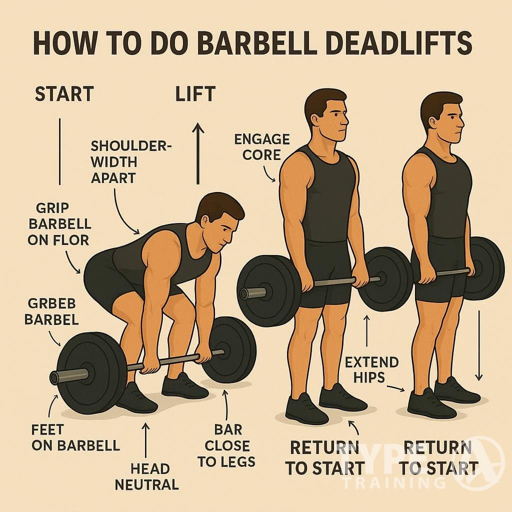 a man lifting weights with text overlay