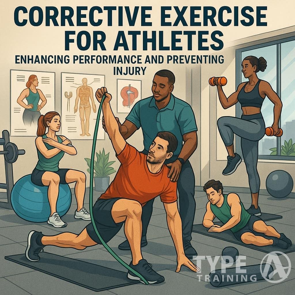 Athletes engaged in corrective exercises.