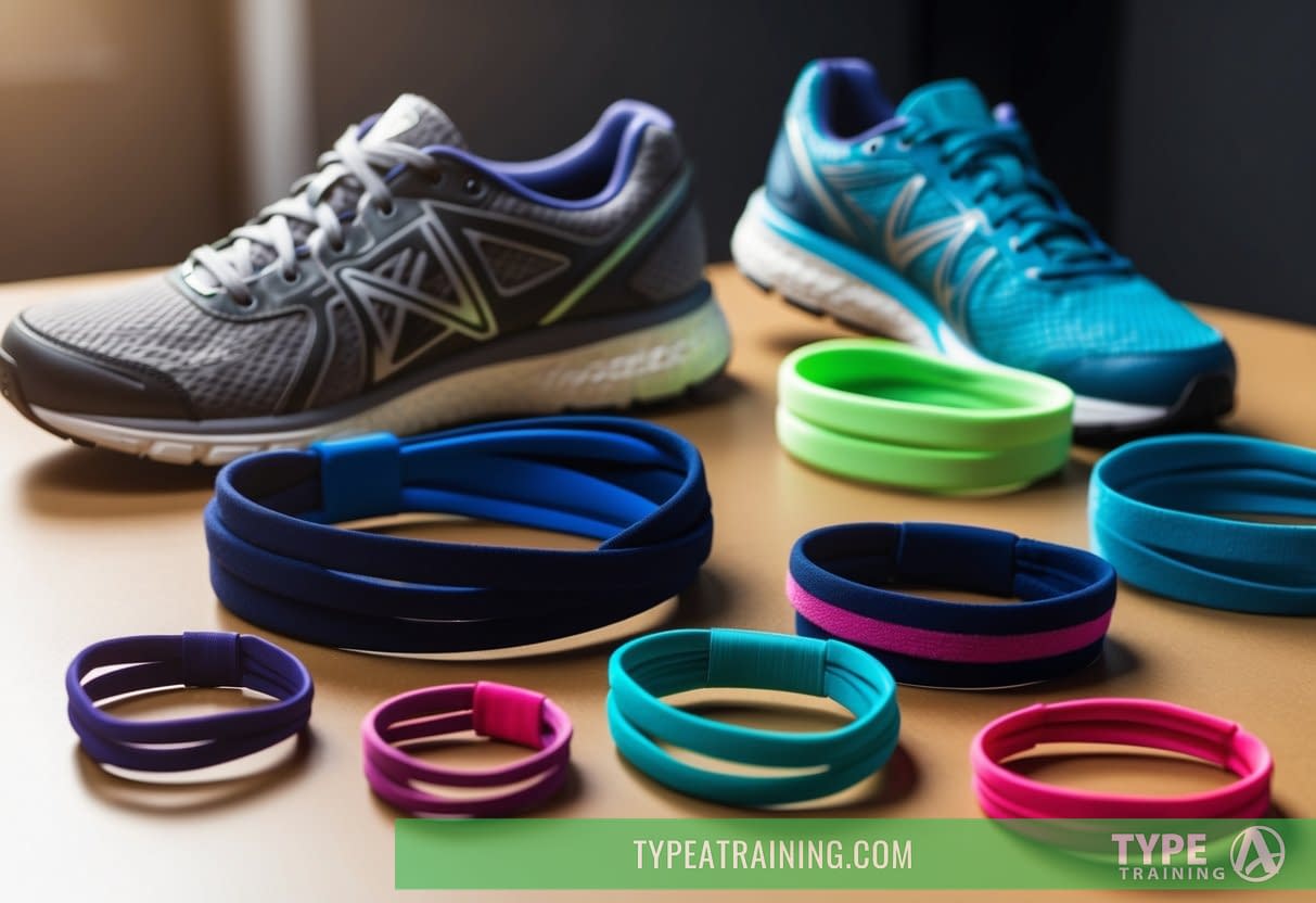 a group of colorful headbands and shoes