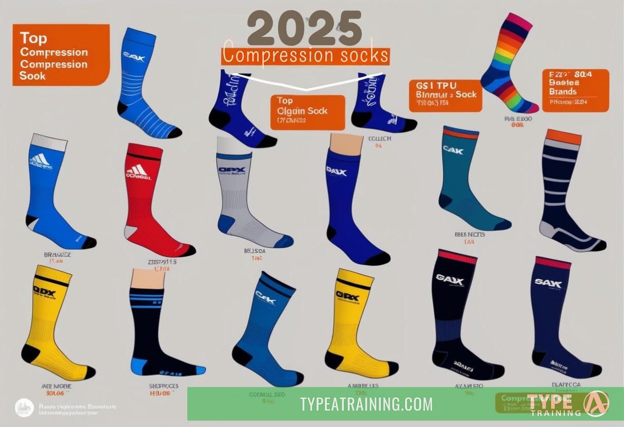 a collection of socks with different colors