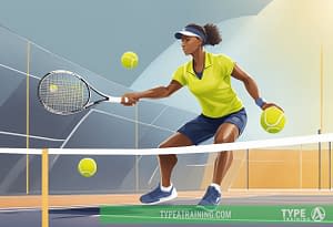 a woman playing tennis