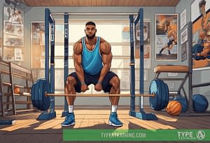a man lifting weights in a gym
