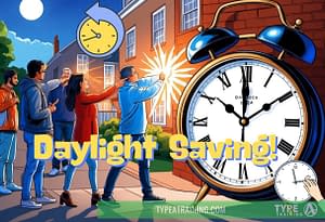 a group of people standing next to a clock