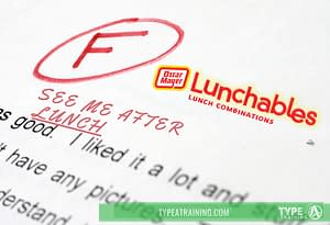 a close up of a test