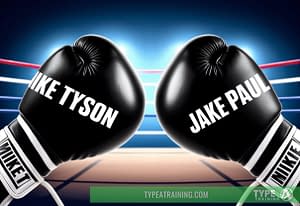 boxing gloves with white text on them