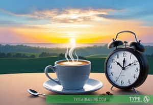 a cup of coffee and alarm clock, 90-Minute Rule in affect