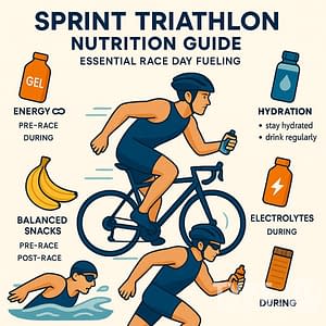 a poster of a triathlon