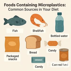 a food containing microplastics