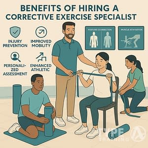 a poster of a man helping a woman with a rope