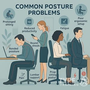 a group of people sitting at desks