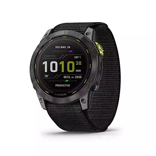 Garmin Enduro 2 Ultraperformance Watch, Long-Lasting GPS Battery Life, Solar Charging, Preloaded Maps