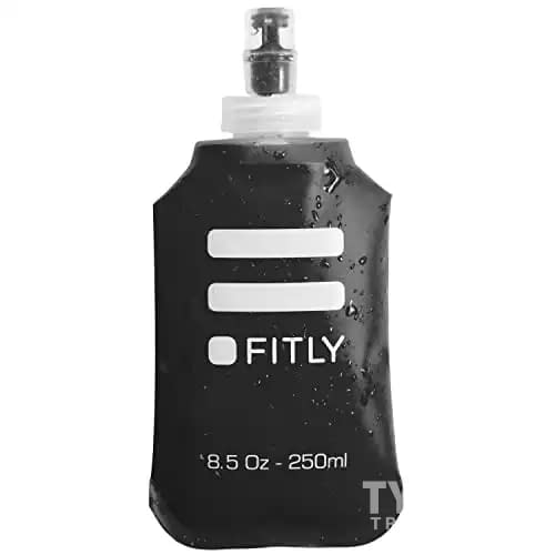FITLY Soft Flask - 8.5 oz (250 ml) - Shrink As You Drink Soft Water Bottle for Hydration Pack