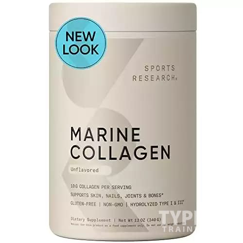Sports Research Marine Collagen Peptides Powder - Sourced from Wild-Caught Fish