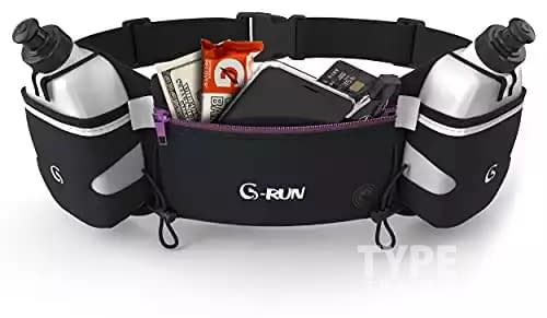 Hydration Running Belt with Bottles - Water Belts for Woman and Men