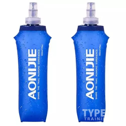 TRIWONDER TPU Soft Folding Water Bottles BPA-Free Collapsible Flask for Hydration Pack - Ideal for Running