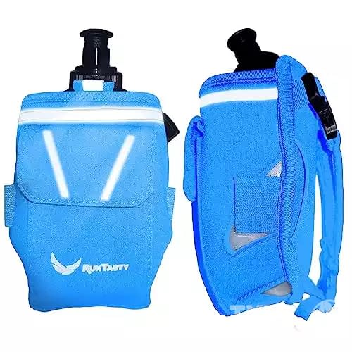 2-in-1 Running Fun - Blue Handheld 12 Oz. Water Bottle & Running Belt Add-on