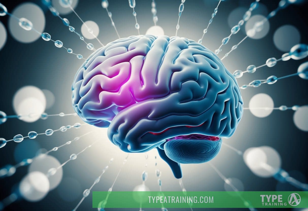 A brain surrounded by tangled insulin resistance, obesity, and dementia, with a looming midlife waistline