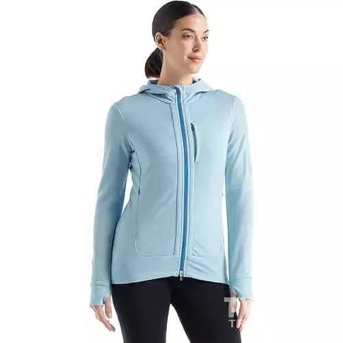 Icebreaker Merino Women's Quantum Iii Long Sleeve Wool Athletic Zip Up Hoodie