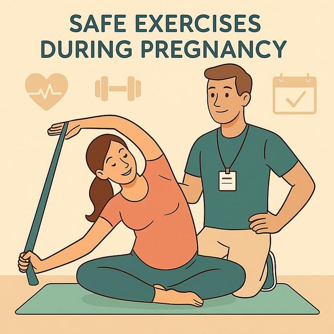 a man and woman exercising