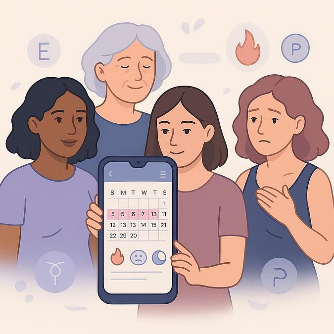 a group of women holding a phone