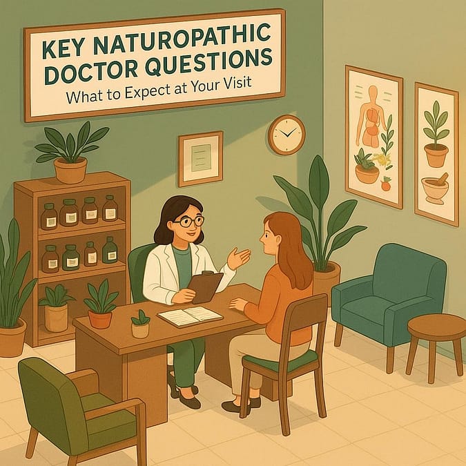 a cartoon of a doctor talking to a woman