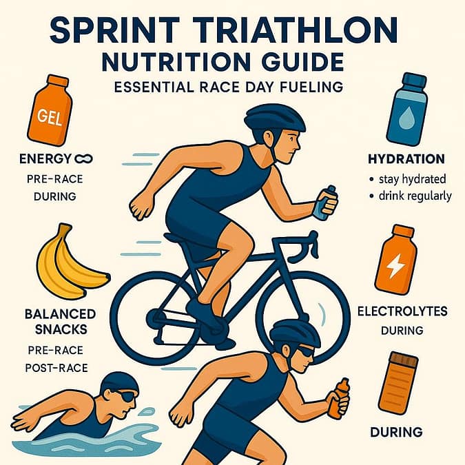 a poster of a triathlon