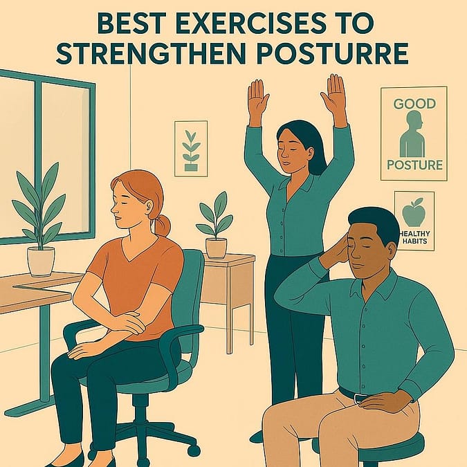 a poster of people doing exercises