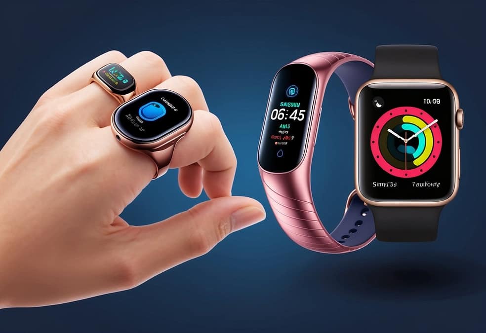 a hand with a smart watch