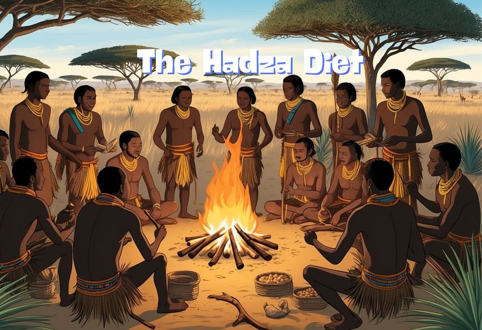 a group of people around a fire