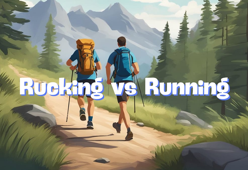 two men hiking on a trail