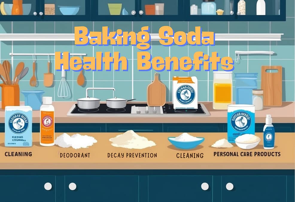 a kitchen with a variety of baking soda