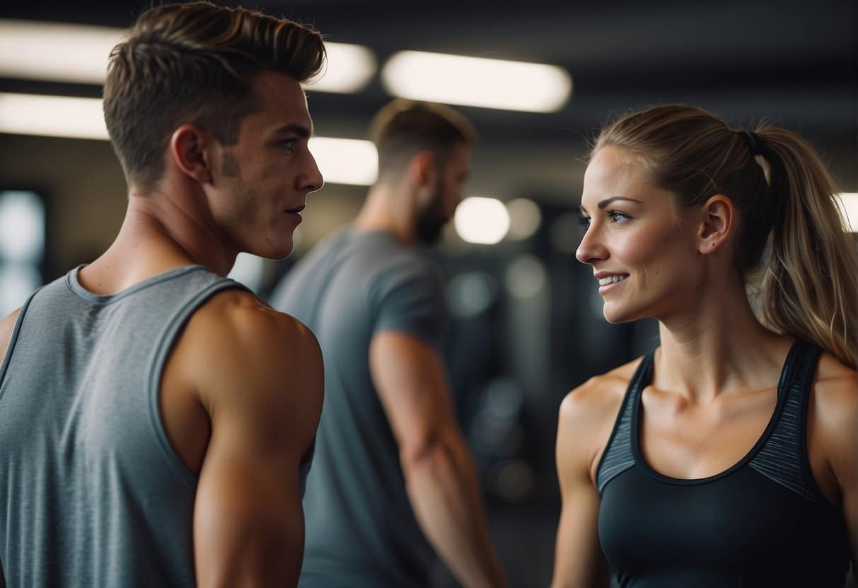 A teenager and a personal trainer discussing fitness goals and creating a training program