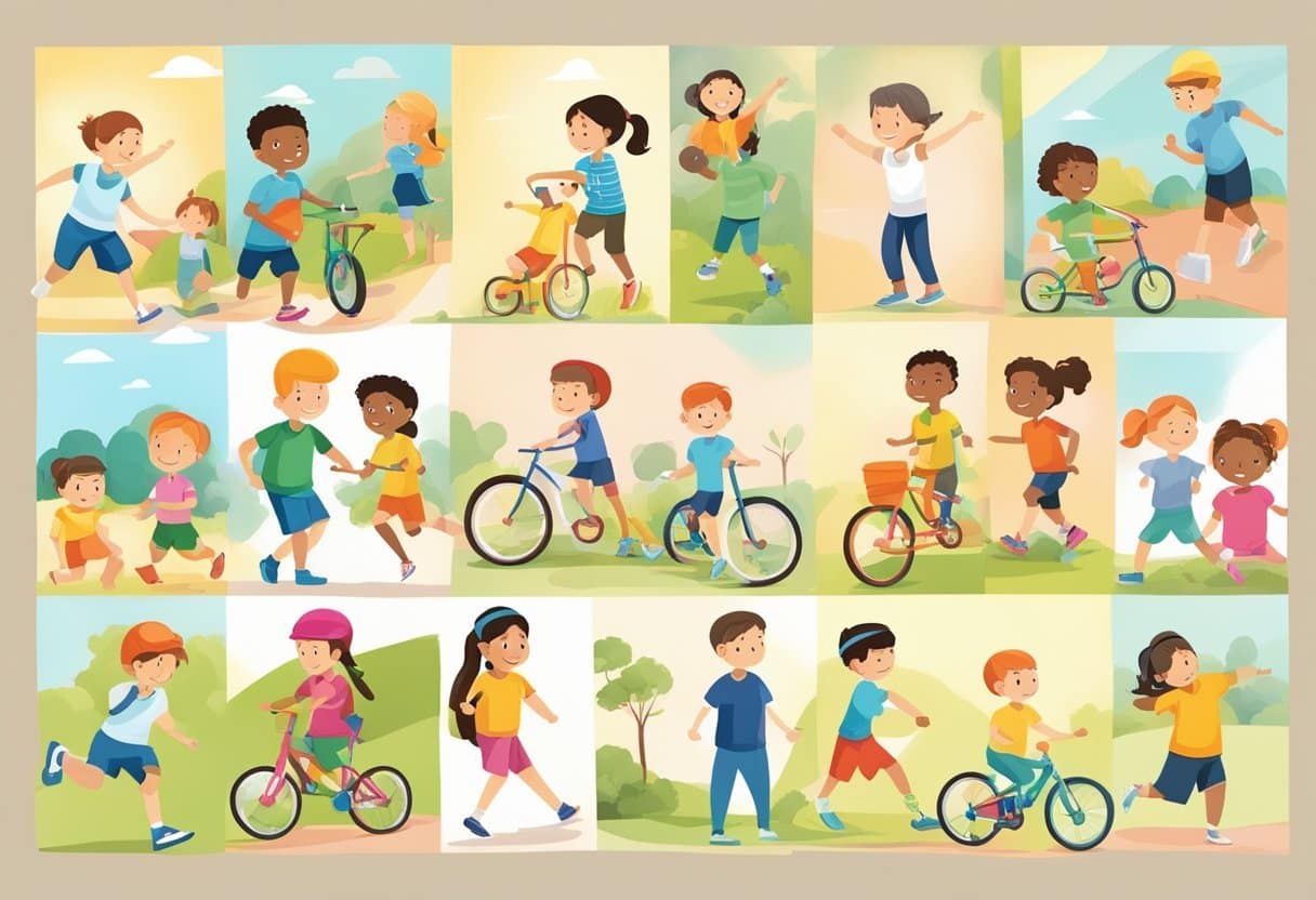 Children engaged in various physical activities, showcasing discipline and focus, while promoting mental and emotional well-being