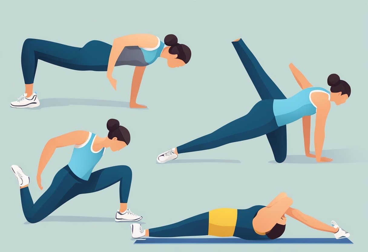 Various stretching methods shown with a question mark above them